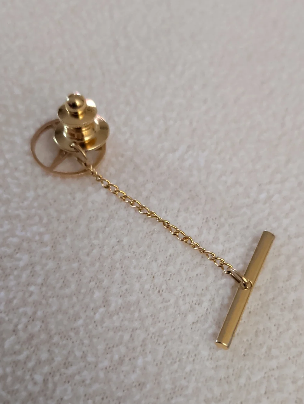14k Mercedes Benz Gold-Tone Circular Propeller Tie Tack